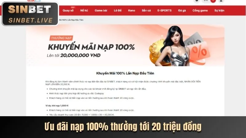 Thưởng nạp tiền ACB88